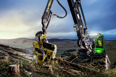 1 June 2017 | John Deere presents crane-tip control for harvesters at Elmia Wood