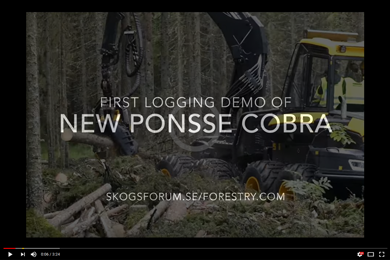 Ponsse Cobra Harvester: First Logging Demo