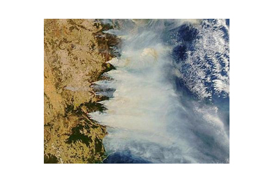 Australian fires from space