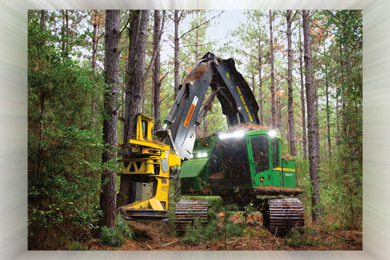 John Deere adds Smooth Boom Control Technology for Tracked Feller Bunchers & Harvesters